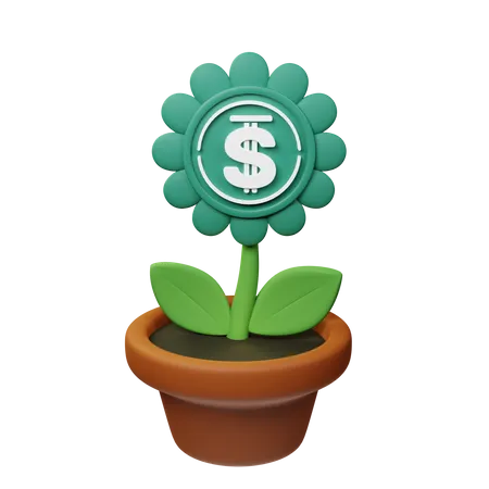 Usdd Crypto Plant Pot  3D Icon