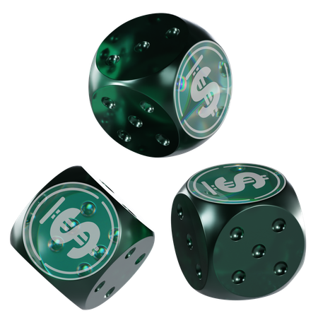 Usdd Glass Dice Crypto  3D Icon