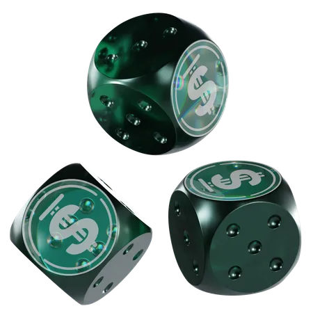 Usdd Glass Dice Crypto  3D Icon