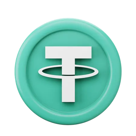 Tether USDT 3 D Coin 3D Icon