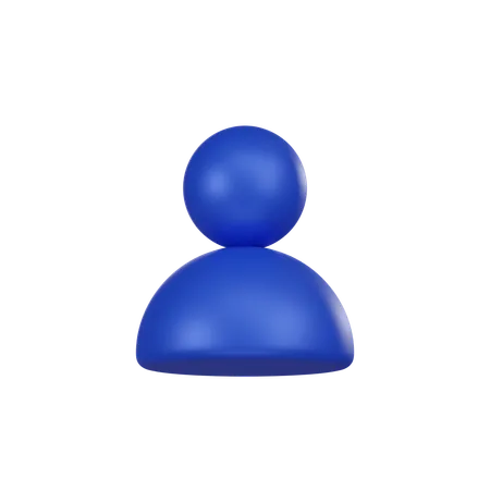 Elevate Your Projects With A 3 D Rendered Minimal Blue Person Icon Adding A Touch Of Human Interaction And Style To Your Designs Ideal For Web Presentations And More 3D Icon
