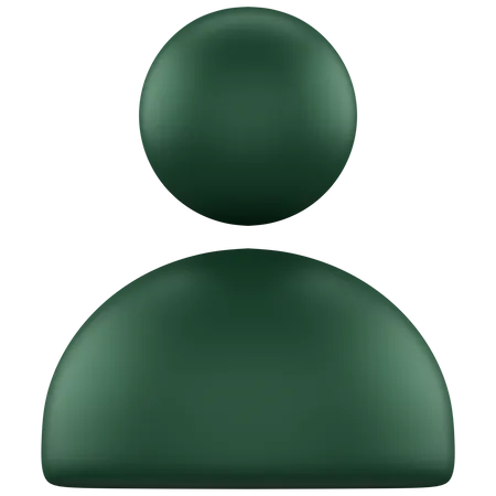 3 D Icon Of A Green User Avatar 3D Icon