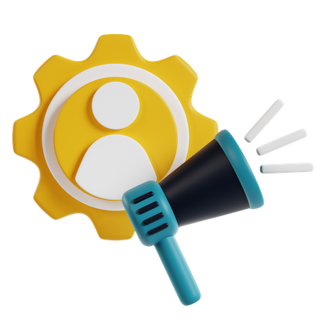 User account announcement  3D Icon