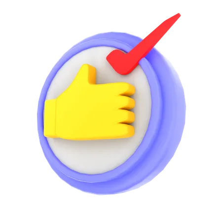 User approved  3D Icon