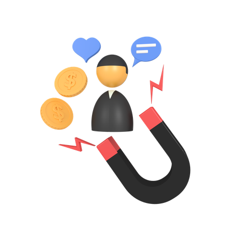 User Attraction  3D Icon
