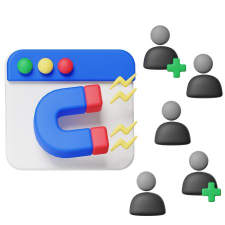 User Attraction  3D Icon