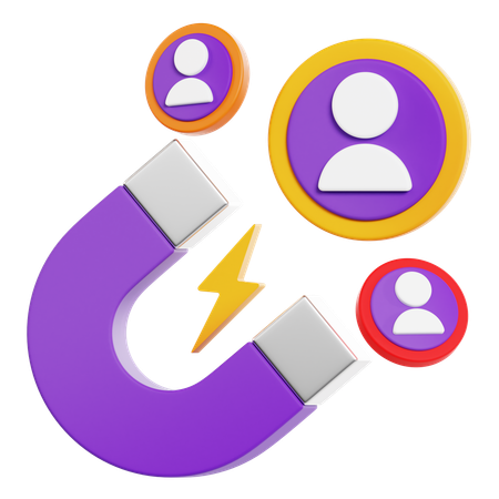 User Attraction  3D Icon