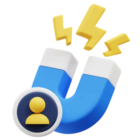User Attraction and Engagement  3D Icon