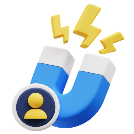 User Attraction and Engagement  3D Icon