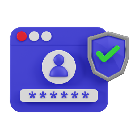 User Authentication  3D Icon