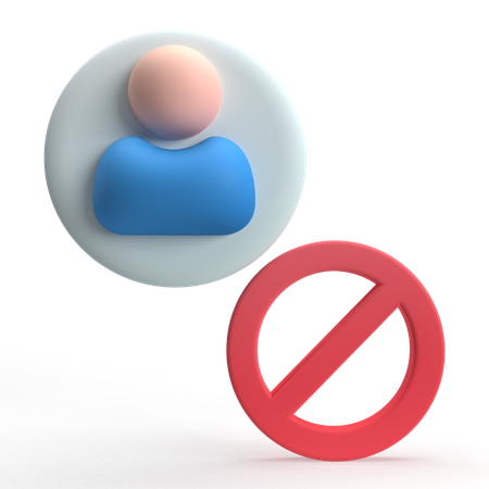 User Block  3D Icon