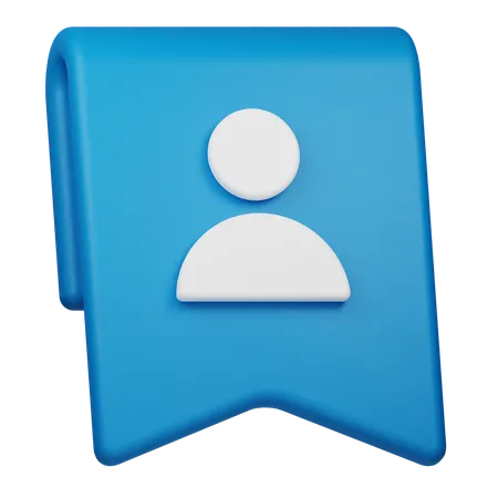 User Bookmark  3D Icon