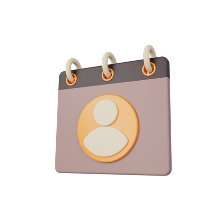 User Calendar  3D Icon