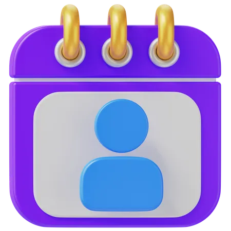 User Calendar  3D Icon