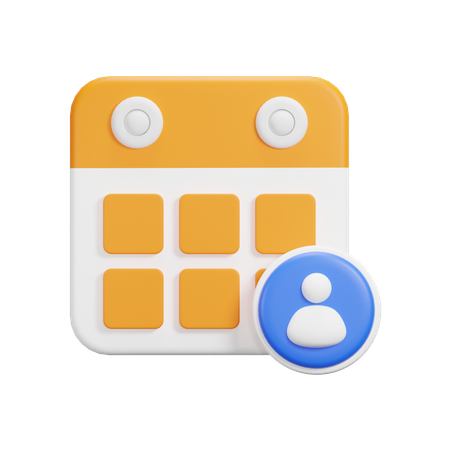 User Calendar  3D Icon