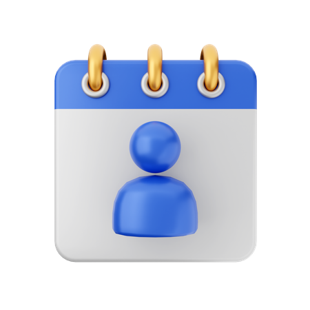 User Calendar  3D Icon