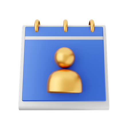 User Calendar  3D Icon