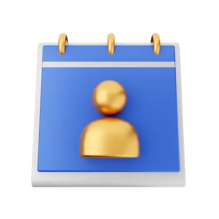 User Calendar  3D Icon