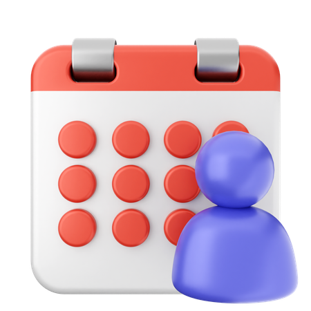 User Calendar  3D Icon