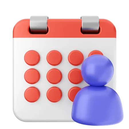 User Calendar  3D Icon