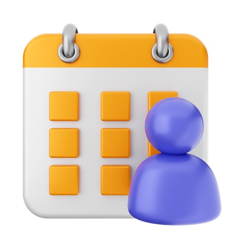 User Calendar  3D Icon