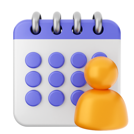 User Calendar  3D Icon