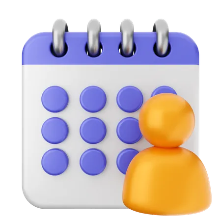 User Calendar  3D Icon