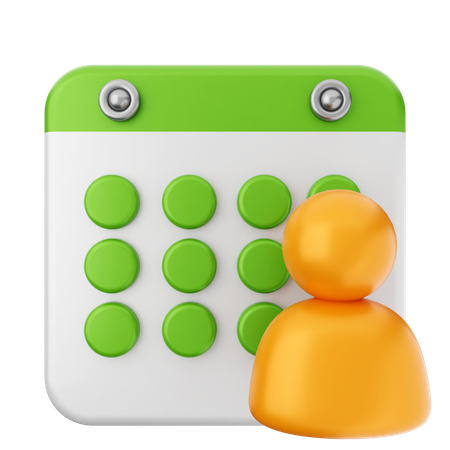 User Calendar  3D Icon