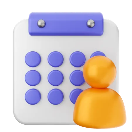 User Calendar  3D Icon