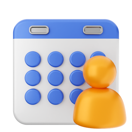 User Calendar  3D Icon