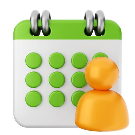 User Calendar  3D Icon