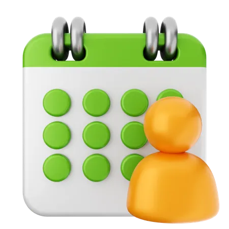 User Calendar  3D Icon