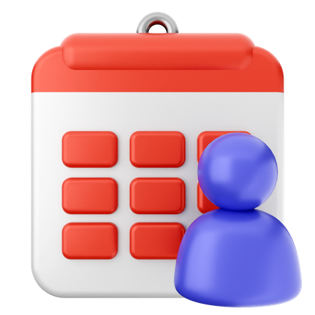 User Calendar  3D Icon