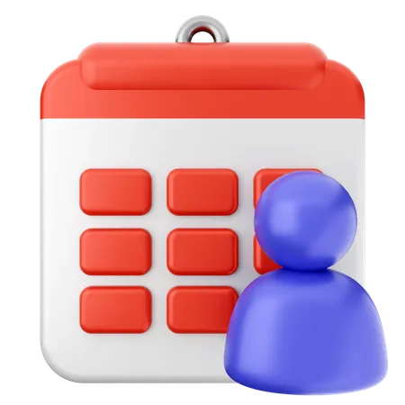 User Calendar  3D Icon