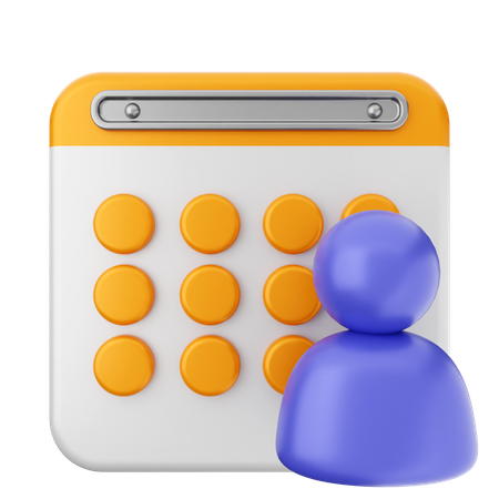 User Calendar  3D Icon