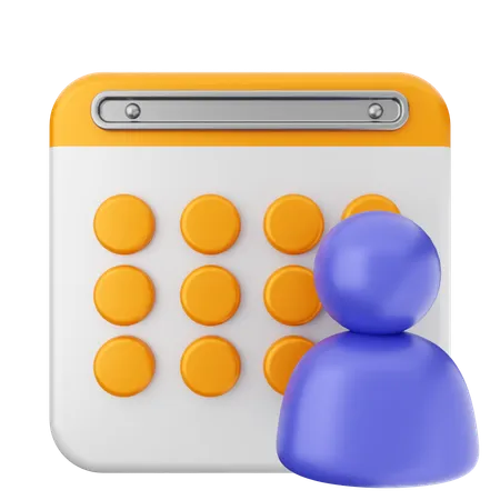 User Calendar  3D Icon