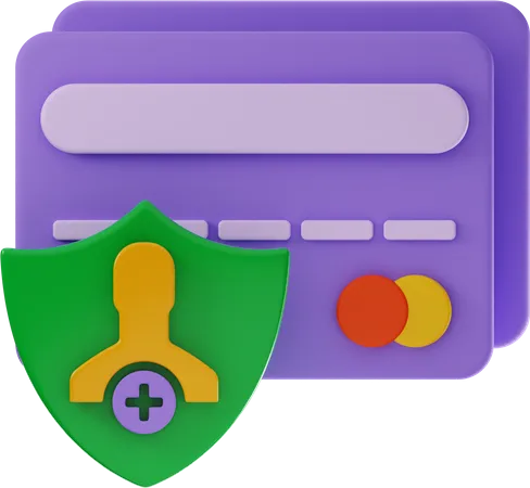 User Card Security  3D Illustration