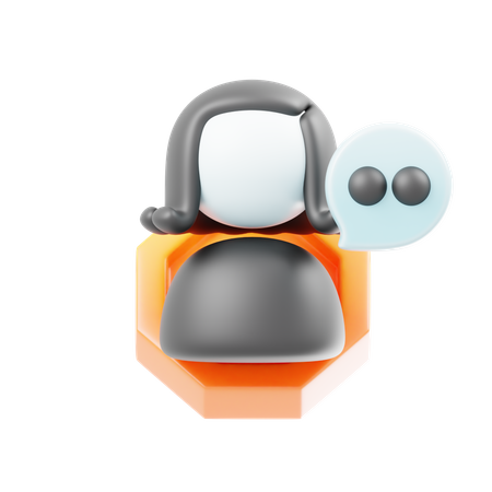 사용자 채팅  3D Icon
