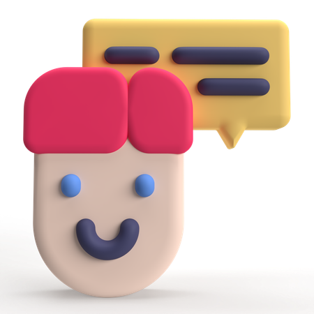 User Chat  3D Icon