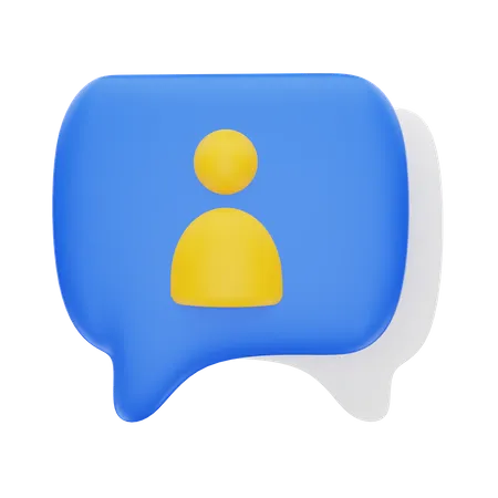 User Chat  3D Icon