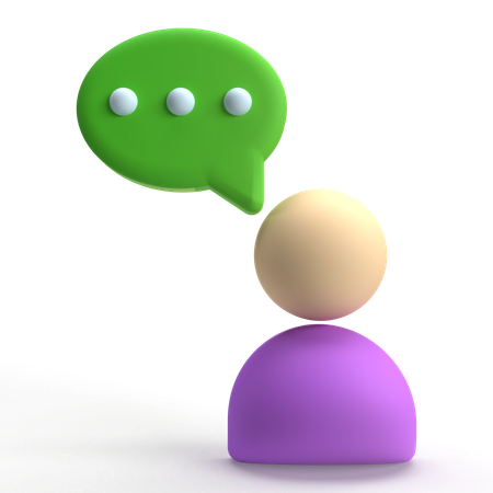 User Chat  3D Icon