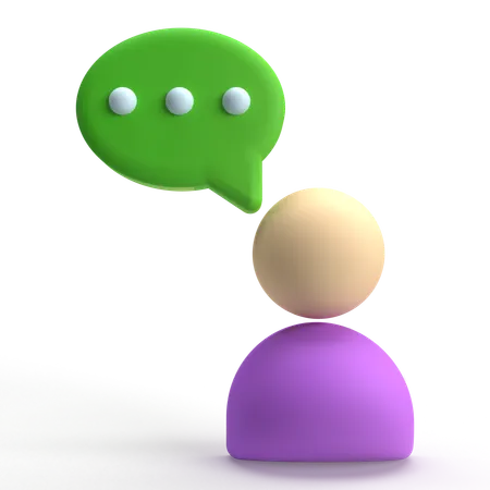 User Chat  3D Icon