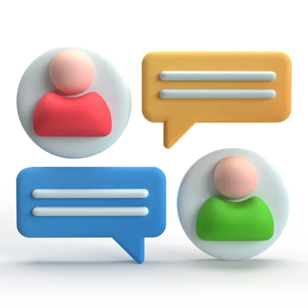 User Chat  3D Icon