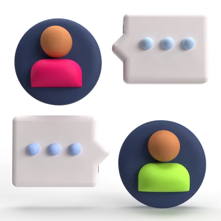 User Chat  3D Icon