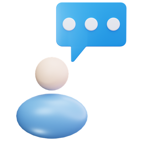 User Chat  3D Icon
