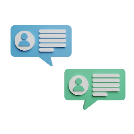 Chatting Comment Inbox Buble Communication 3D Illustration