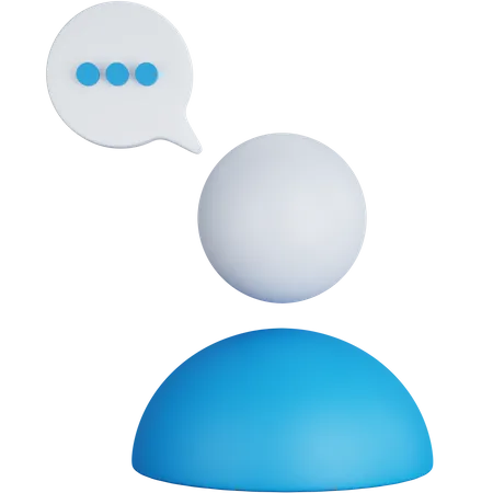 3 D Illustration Chat Interactive User Isolated 3D Icon
