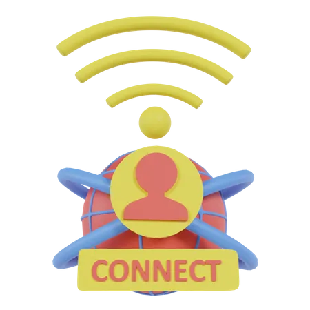 User Connect  3D Icon