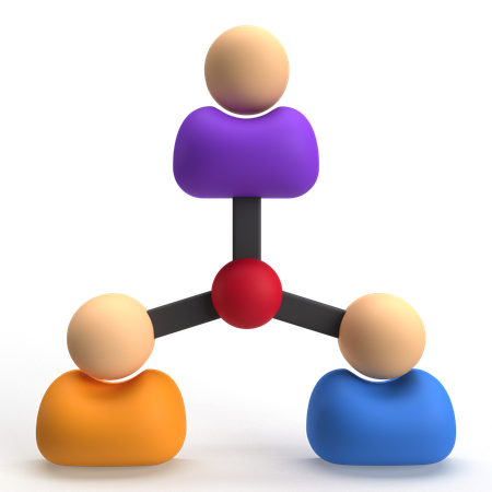 ユーザー接続  3D Icon