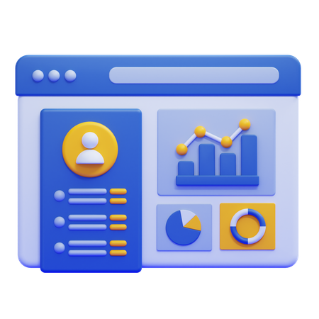 User Dashboard  3D Icon